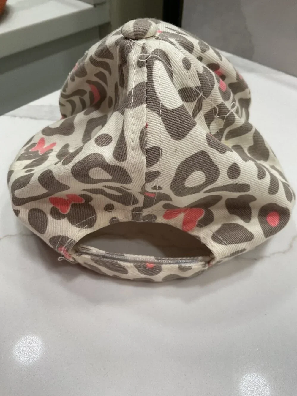 Disney Junior Minnie Mouse Toddler Cap Leopard Print Textured Bill